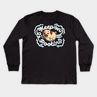 Puglie Keep On Pootin Kids Long Sleeve T-Shirt